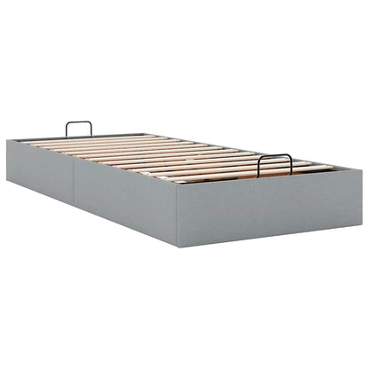 vidaXL Ottoman-Bett ohne Matratze Hellgrau 100x200 cm Stoff