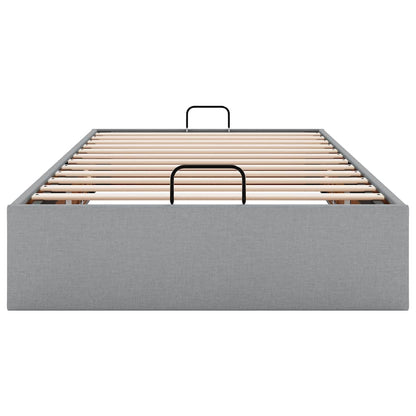 vidaXL Ottoman-Bett ohne Matratze Hellgrau 100x200 cm Stoff