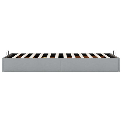 vidaXL Ottoman-Bett ohne Matratze Hellgrau 100x200 cm Stoff