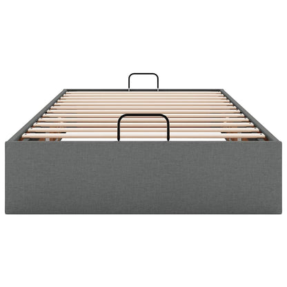 Ottoman-Bett ohne Matratze Dunkelgrau 100x200 cm Stoff