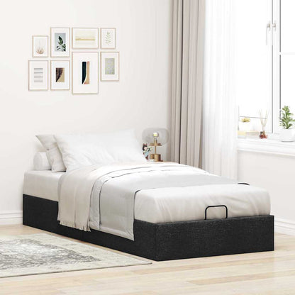 vidaXL Ottoman-Bett ohne Matratze Schwarz 100x200 cm Stoff