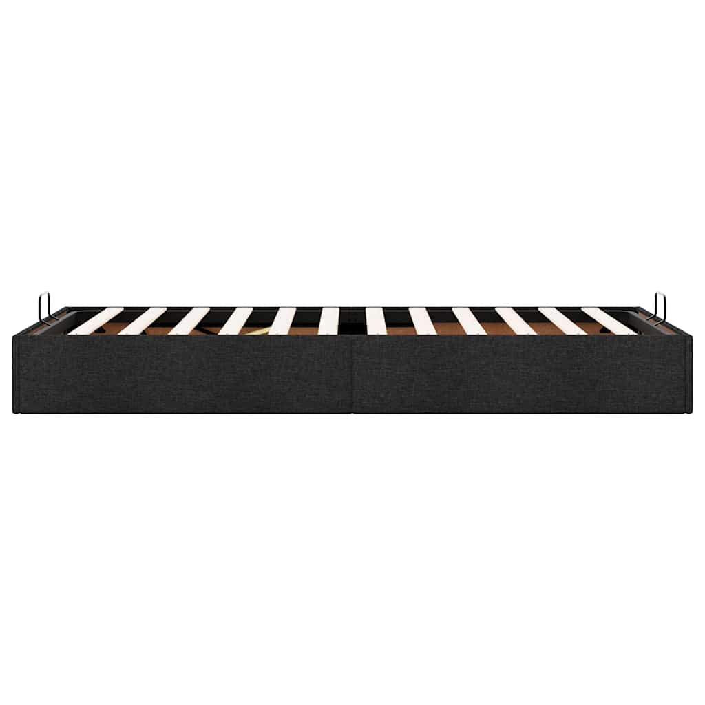 vidaXL Ottoman-Bett ohne Matratze Schwarz 100x200 cm Stoff