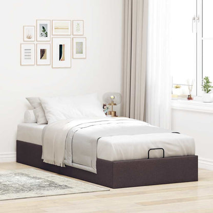 vidaXL Ottoman-Bett ohne Matratze Dunkelbraun 100x200 cm Stoff
