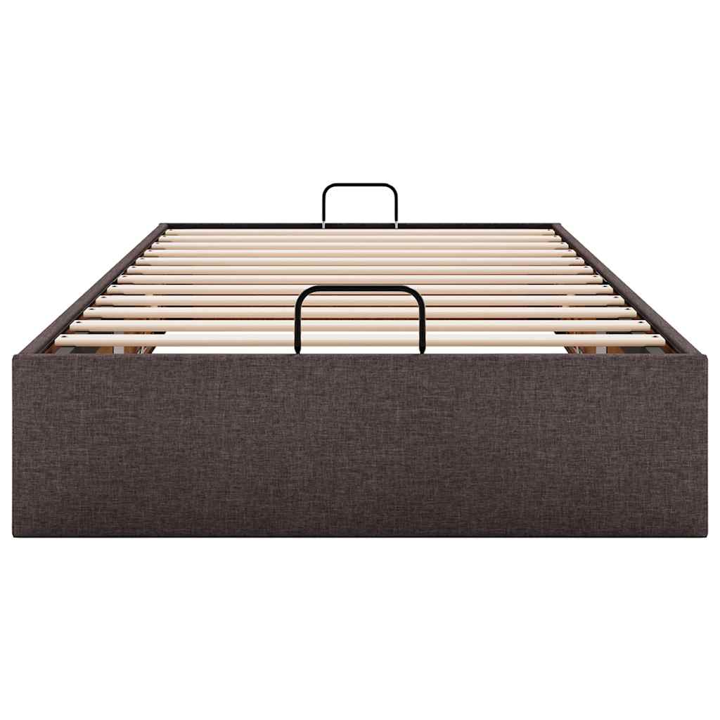 vidaXL Ottoman-Bett ohne Matratze Dunkelbraun 100x200 cm Stoff