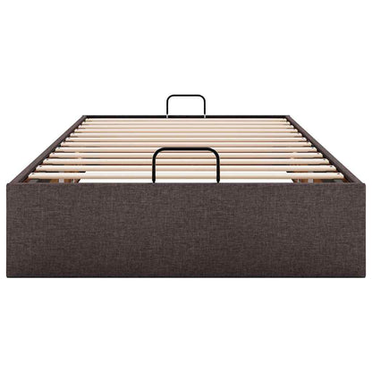 vidaXL Ottoman-Bett ohne Matratze Dunkelbraun 100x200 cm Stoff