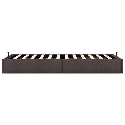 vidaXL Ottoman-Bett ohne Matratze Dunkelbraun 100x200 cm Stoff