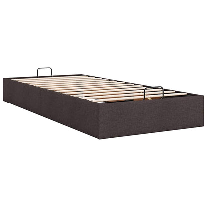 vidaXL Ottoman-Bett ohne Matratze Dunkelbraun 100x200 cm Stoff