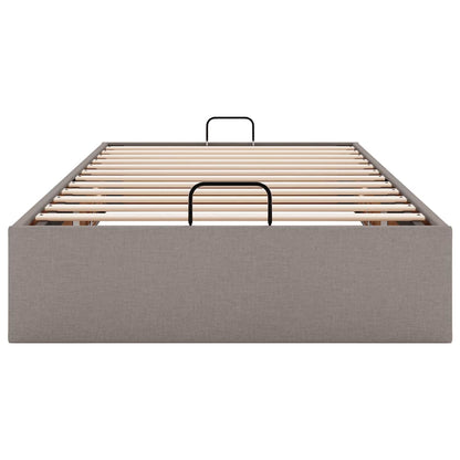 vidaXL Ottoman-Bett ohne Matratze Taupe 100x200 cm Stoff