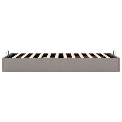 vidaXL Ottoman-Bett ohne Matratze Taupe 100x200 cm Stoff