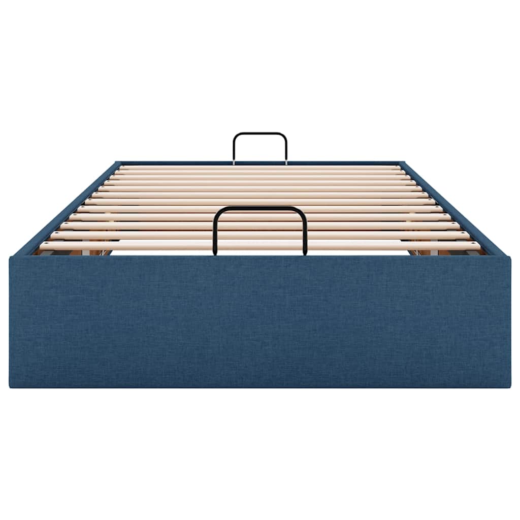 Ottoman-Bett ohne Matratze Blau 100x200 cm Stoff