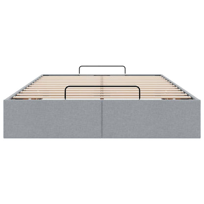 vidaXL Ottoman-Bett ohne Matratze Hellgrau 120x190 cm Stoff