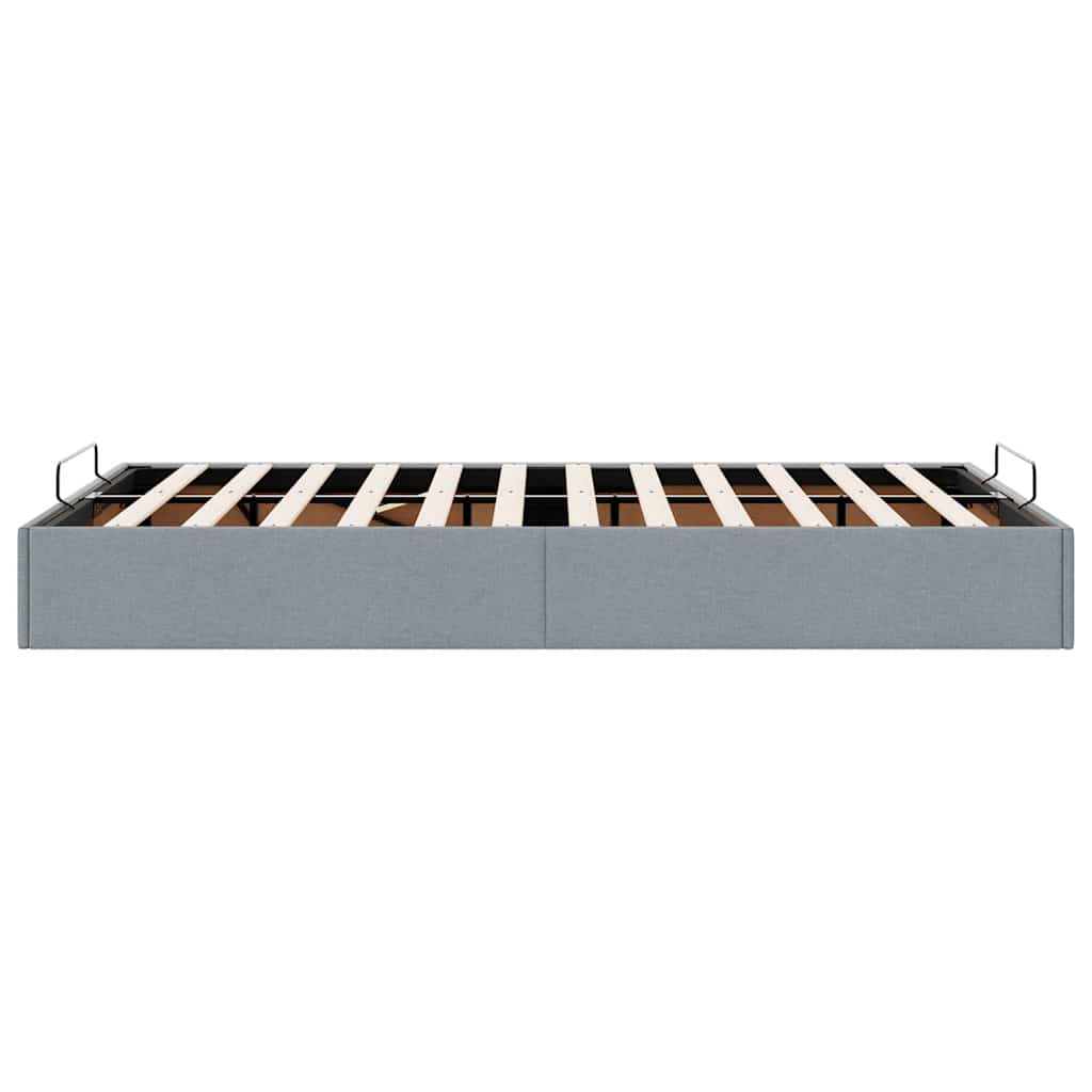 vidaXL Ottoman-Bett ohne Matratze Hellgrau 120x190 cm Stoff