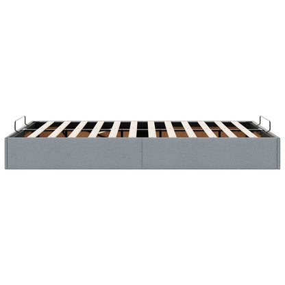 vidaXL Ottoman-Bett ohne Matratze Hellgrau 120x190 cm Stoff