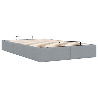 vidaXL Ottoman-Bett ohne Matratze Hellgrau 120x190 cm Stoff