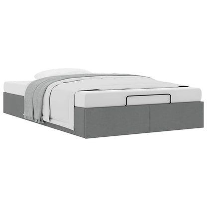 vidaXL Ottoman-Bett ohne Matratze Dunkelgrau 120x190 cm Stoff