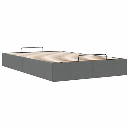 vidaXL Ottoman-Bett ohne Matratze Dunkelgrau 120x190 cm Stoff