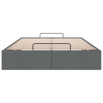 vidaXL Ottoman-Bett ohne Matratze Dunkelgrau 120x190 cm Stoff