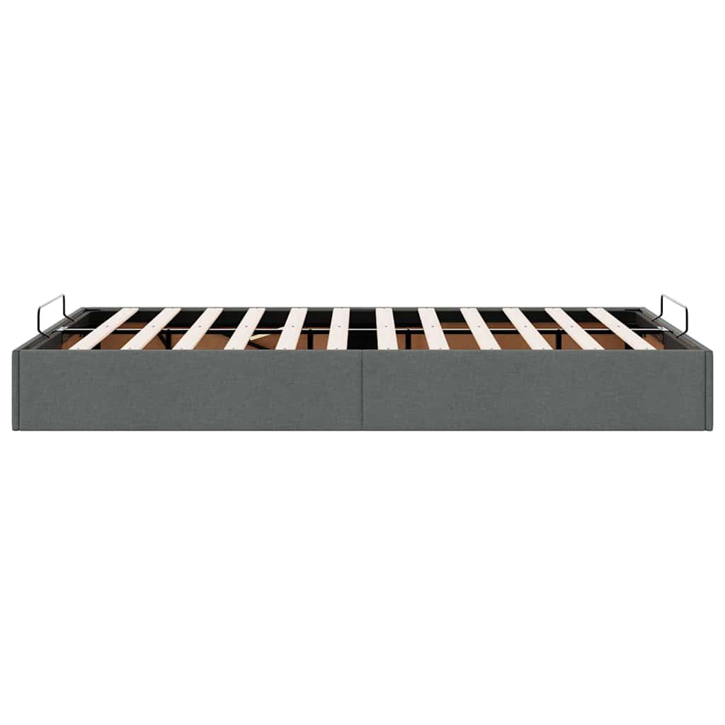 vidaXL Ottoman-Bett ohne Matratze Dunkelgrau 120x190 cm Stoff