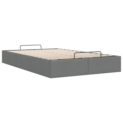 vidaXL Ottoman-Bett ohne Matratze Dunkelgrau 120x190 cm Stoff
