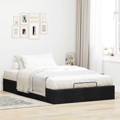 vidaXL Ottoman-Bett ohne Matratze Schwarz 120x190 cm Stoff