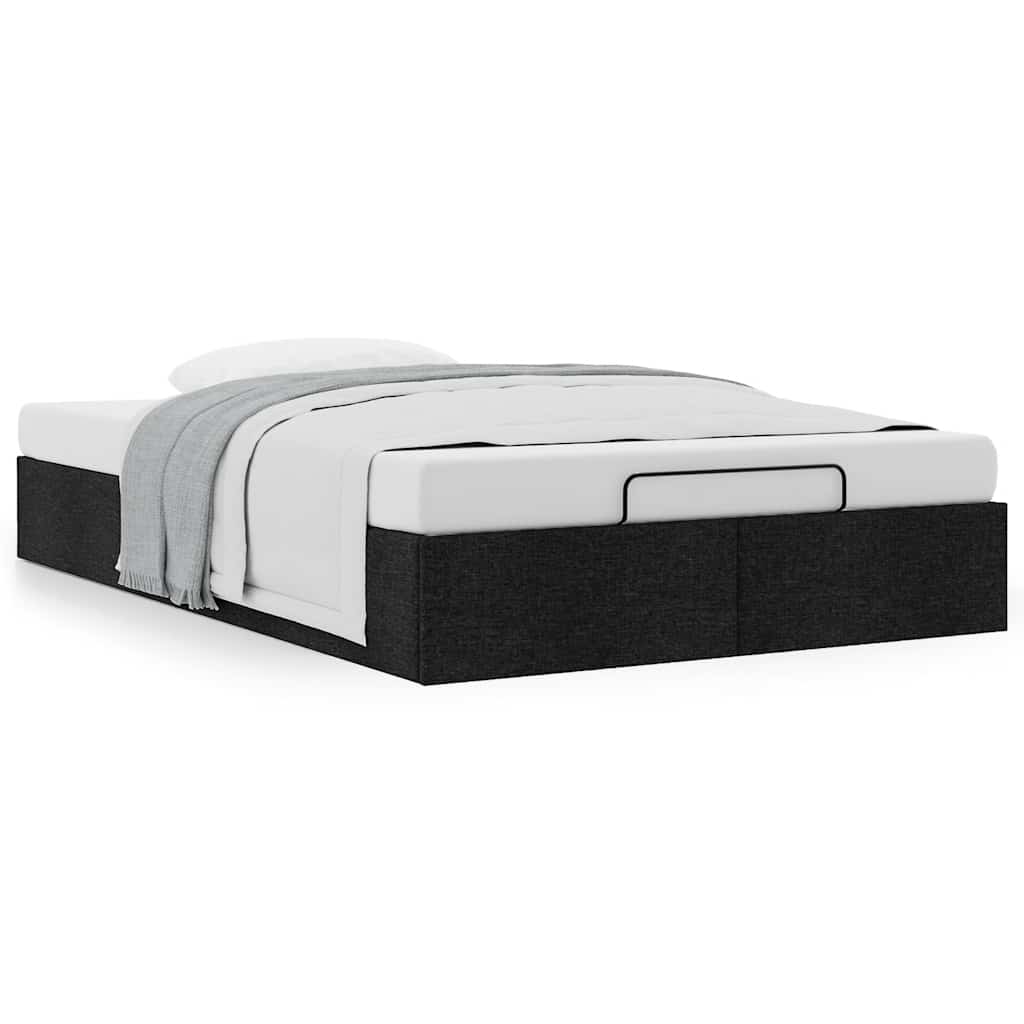 vidaXL Ottoman-Bett ohne Matratze Schwarz 120x190 cm Stoff