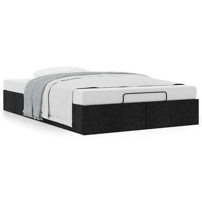 vidaXL Ottoman-Bett ohne Matratze Schwarz 120x190 cm Stoff