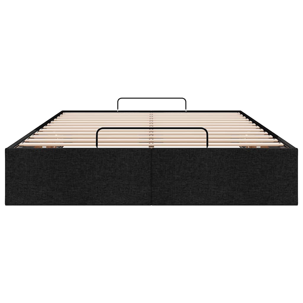 vidaXL Ottoman-Bett ohne Matratze Schwarz 120x190 cm Stoff