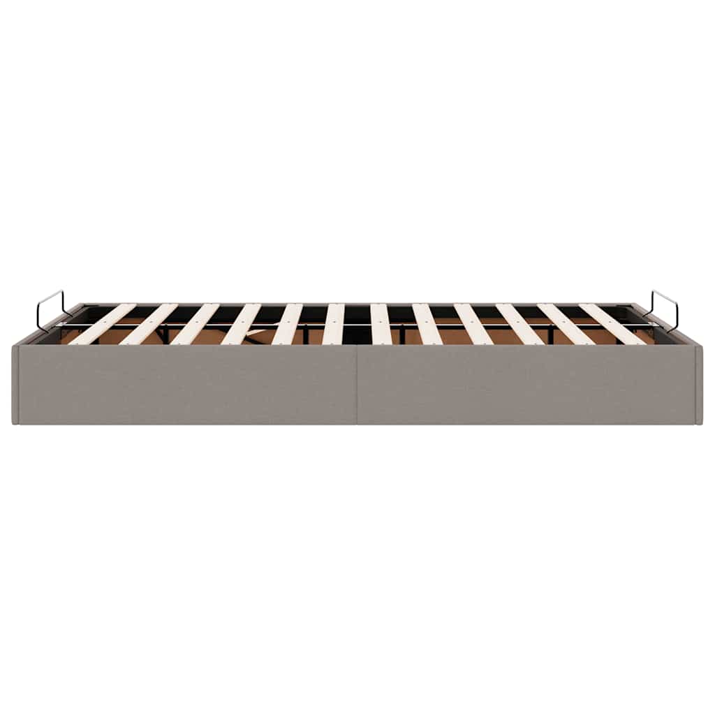 vidaXL Ottoman-Bett ohne Matratze Taupe 120x190 cm Stoff