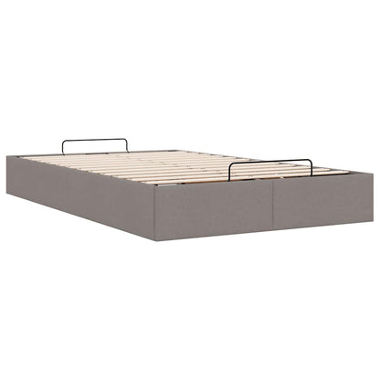 vidaXL Ottoman-Bett ohne Matratze Taupe 120x190 cm Stoff