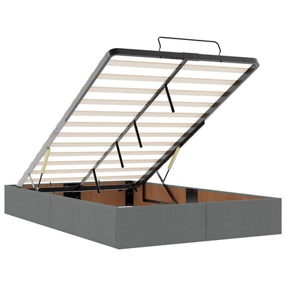 Ottoman-Bett ohne Matratze Dunkelgrau 120x200 cm Stoff