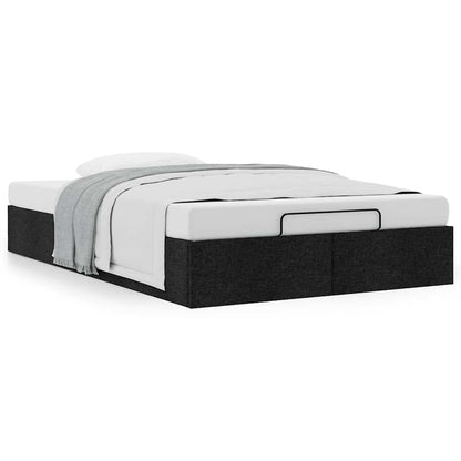 vidaXL Ottoman-Bett ohne Matratze Schwarz 120x200 cm Stoff
