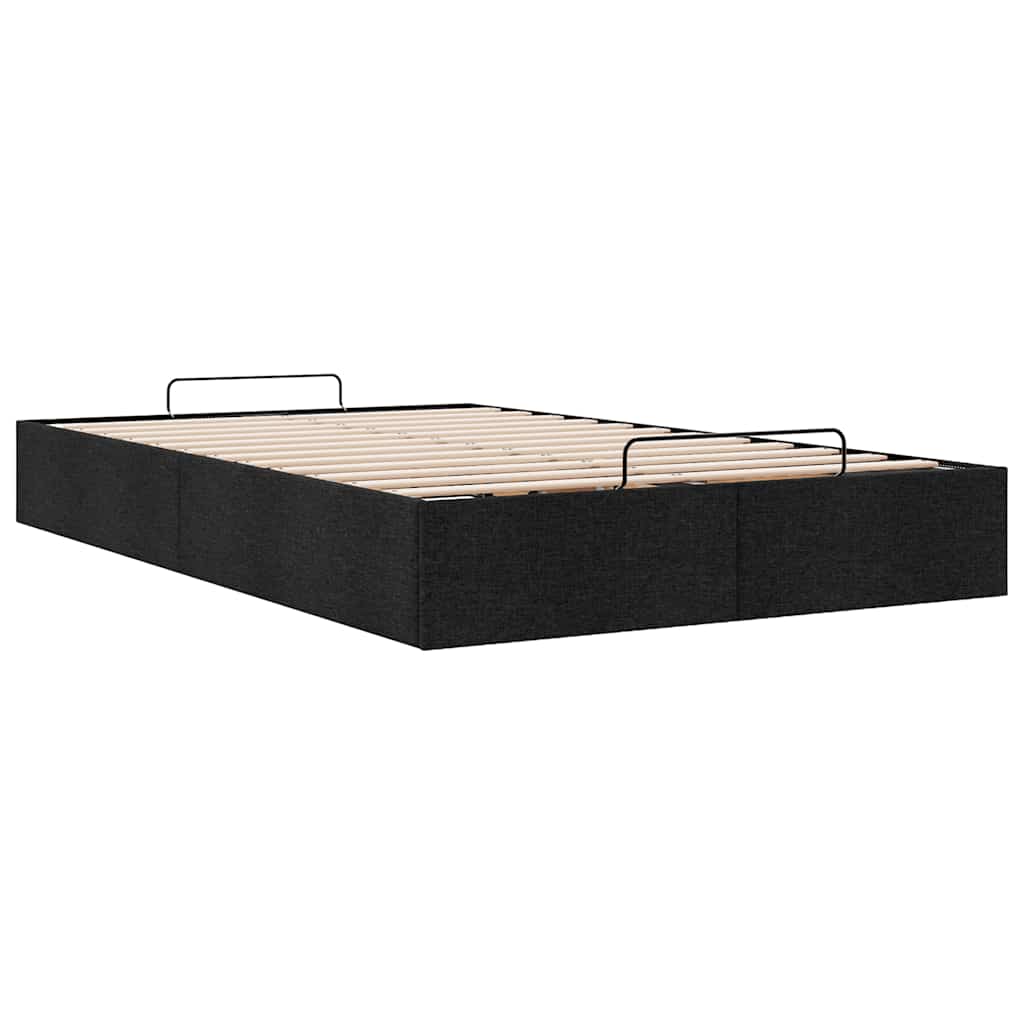 vidaXL Ottoman-Bett ohne Matratze Schwarz 120x200 cm Stoff