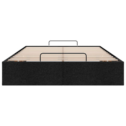 vidaXL Ottoman-Bett ohne Matratze Schwarz 120x200 cm Stoff