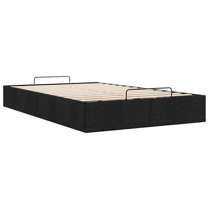 vidaXL Ottoman-Bett ohne Matratze Schwarz 120x200 cm Stoff