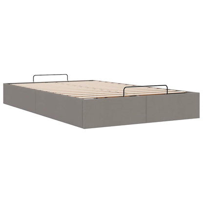 Ottoman-Bett ohne Matratze Taupe 120x200 cm Stoff