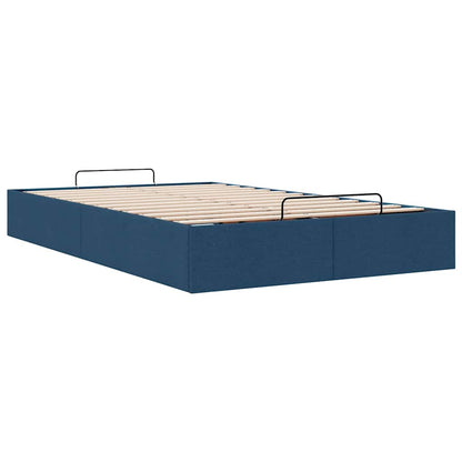 vidaXL Ottoman-Bett ohne Matratze Blau 120x200 cm Stoff