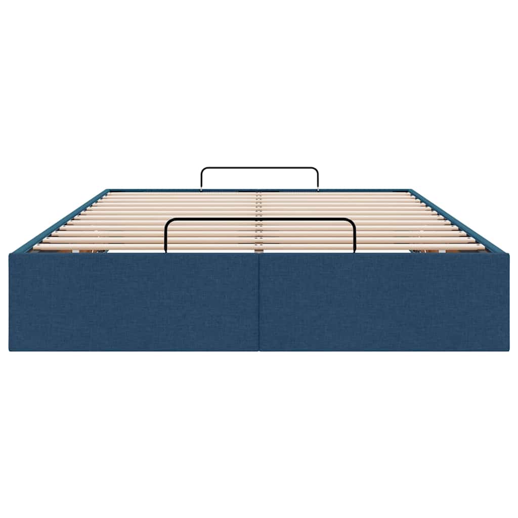 vidaXL Ottoman-Bett ohne Matratze Blau 120x200 cm Stoff
