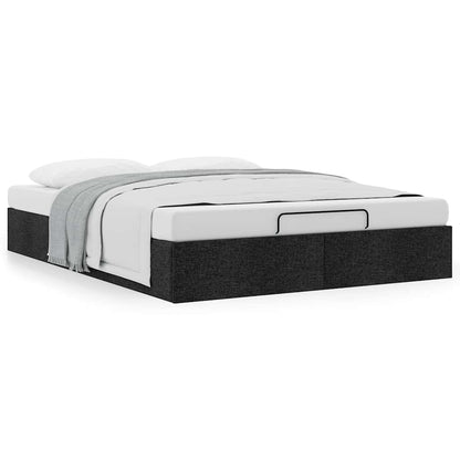 vidaXL Ottoman-Bett ohne Matratze Schwarz 140x190 cm Stoff