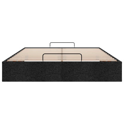 vidaXL Ottoman-Bett ohne Matratze Schwarz 140x190 cm Stoff