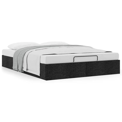 vidaXL Lit coffre sans matelas Noir 140x200 cm Tissu