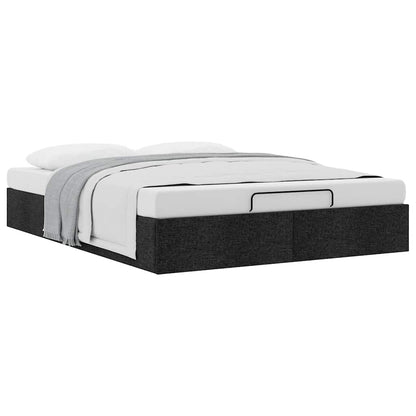 vidaXL Lit coffre sans matelas Noir 140x200 cm Tissu