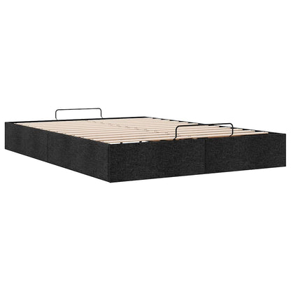 vidaXL Lit coffre sans matelas Noir 140x200 cm Tissu