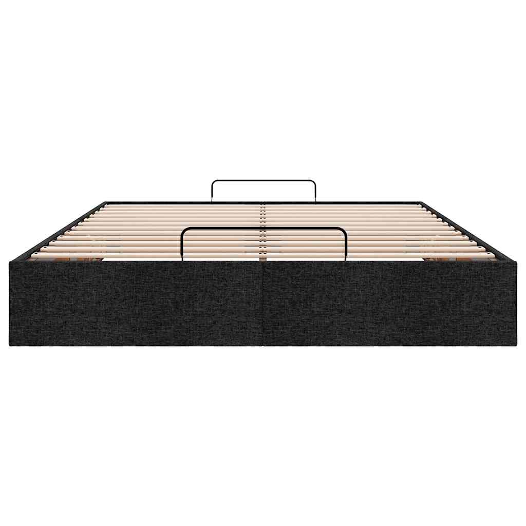 vidaXL Lit coffre sans matelas Noir 140x200 cm Tissu