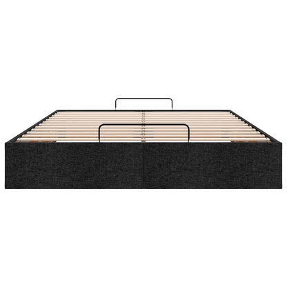 vidaXL Lit coffre sans matelas Noir 140x200 cm Tissu