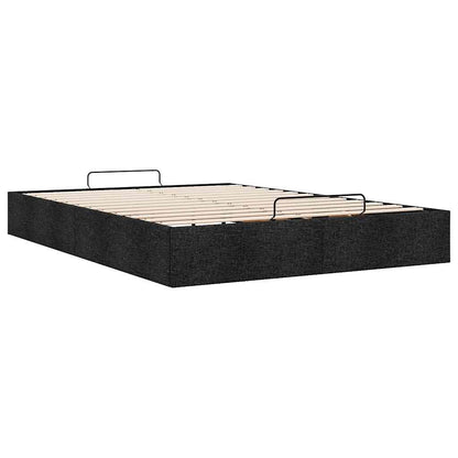 vidaXL Lit coffre sans matelas Noir 140x200 cm Tissu