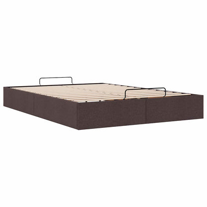 vidaXL Ottoman-Bett ohne Matratze Dunkelbraun 140x200 cm Stoff