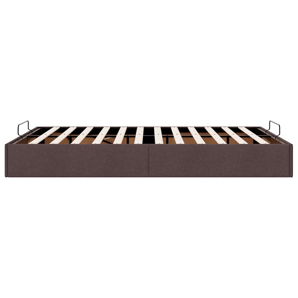 vidaXL Ottoman-Bett ohne Matratze Dunkelbraun 140x200 cm Stoff