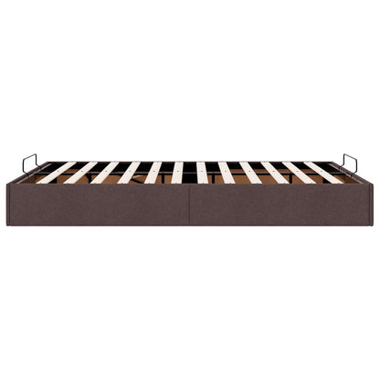 vidaXL Ottoman-Bett ohne Matratze Dunkelbraun 140x200 cm Stoff