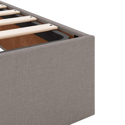 vidaXL Lit ottoman sans matelas Taupe 140x200 cm Tissu