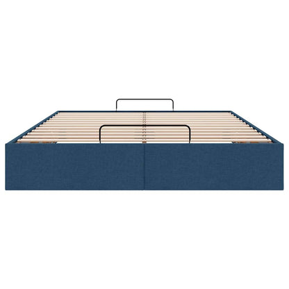vidaXL Ottoman-Bett ohne Matratze Blau 140x200 cm Stoff